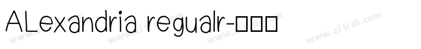 ALexandria regualr字体转换